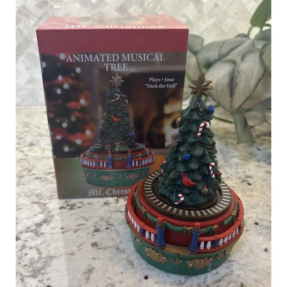 NOS Mr. Christmas Mini Musical Carousel, Ferris Wheel,‎ & Christmas Tree